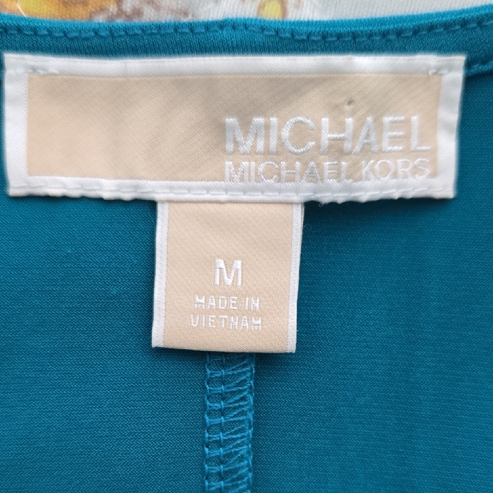 Michael Kors Teal Draped Midi Dress - Picture 7 of 7